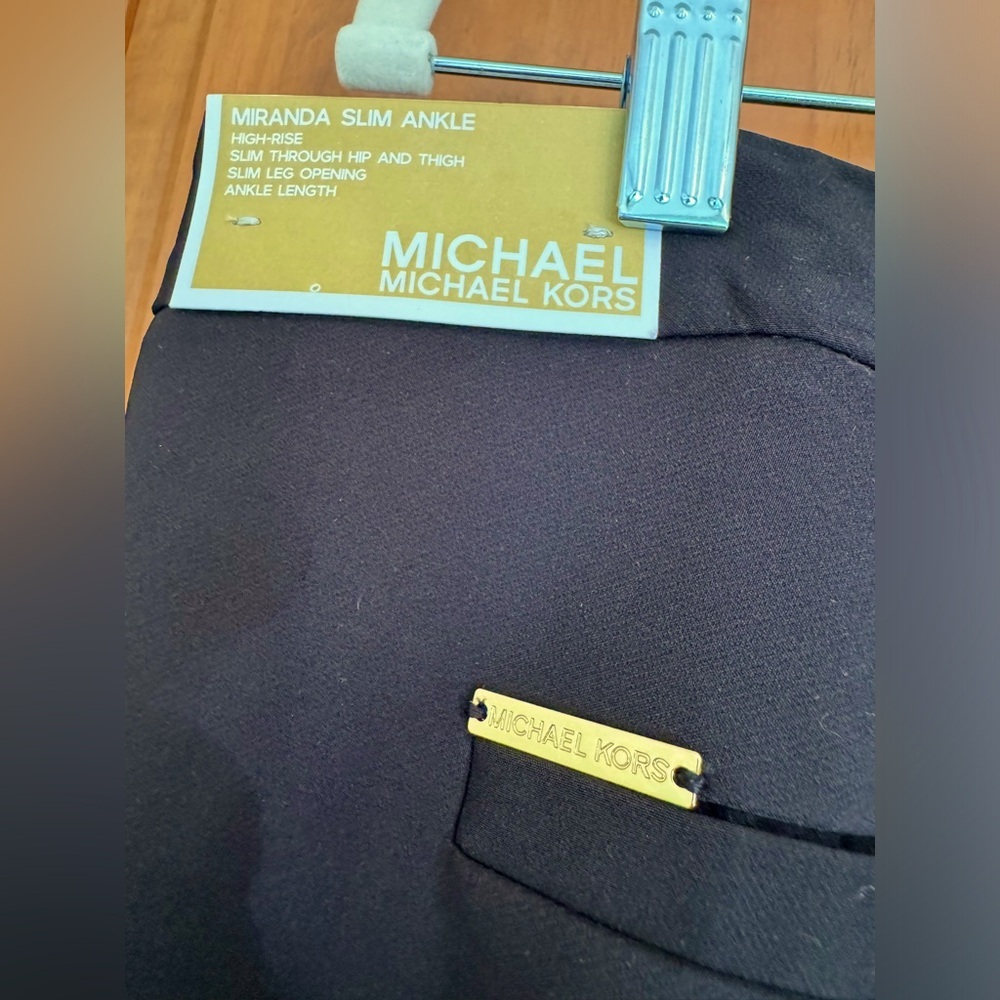 MICHAEL Michael Kors Black Miranda Slim Ankle Pants